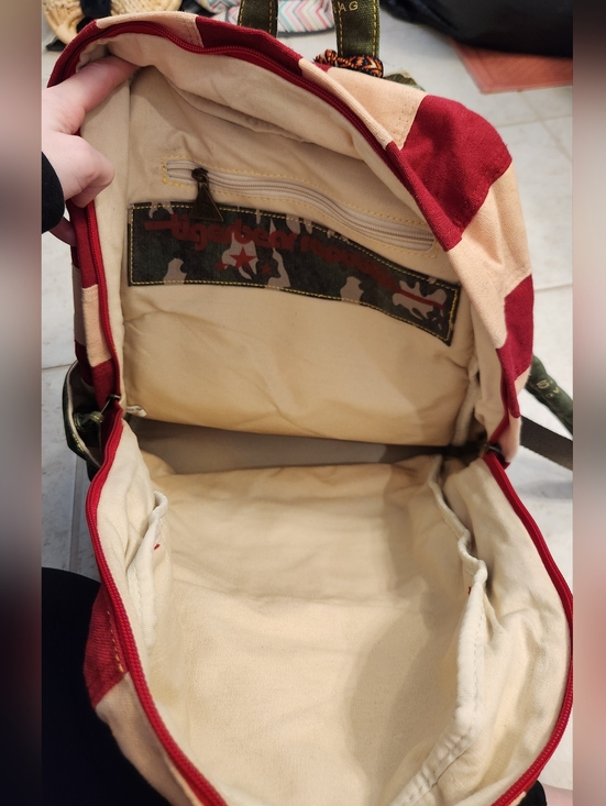 Tigerbear Republik Vintage US Surplus Heavy Canvas Backpack Flag NWT #K‎
